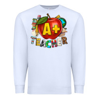 White a plus teacher Premium Sweatshirt - texasbilliewilder
