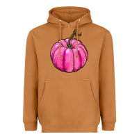 Breast Cancer Awareness Pink Pumpkin Heavyweight Hoodie | Teevron