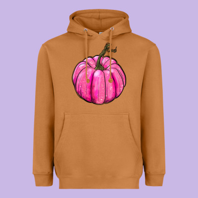 Heavyweight Hoodie Breast Cancer Awareness Pink Pumpkin