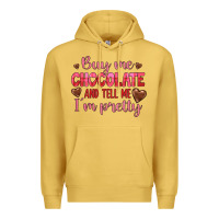 Antique Gold buy me chocolate and tell me i'm pretty Premium Hoodie - JahusDesignShop