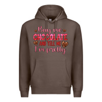 Coffee buy me chocolate and tell me i'm pretty Premium Hoodie - JahusDesignShop