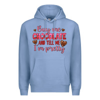 Colony Blue buy me chocolate and tell me i'm pretty Premium Hoodie - JahusDesignShop
