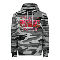 Slate Camo buy me chocolate and tell me i'm pretty Premium Hoodie - JahusDesignShop