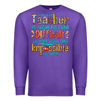 Purple a truly great teacher Premium Sweatshirt - texasbilliewilder