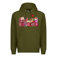 Army Green valentines day teacher Premium Hoodie - AdoDesignShop
