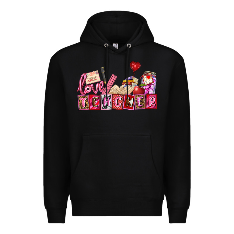 Valentines Day Teacher Premium Hoodie by AdoDesignShop | Teevron