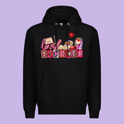 Valentines Day Teacher Premium Hoodie Designed By Adodesignshop