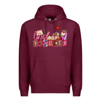 Burgundy valentines day teacher Premium Hoodie - AdoDesignShop