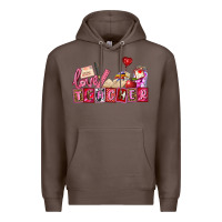 Coffee valentines day teacher Premium Hoodie - AdoDesignShop