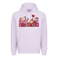 Lilac valentines day teacher Premium Hoodie - AdoDesignShop