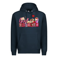 Navy valentines day teacher Premium Hoodie - AdoDesignShop