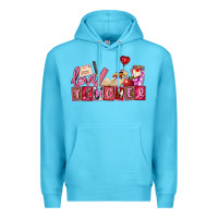 Ocean Blue valentines day teacher Premium Hoodie - AdoDesignShop