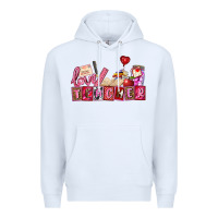 White valentines day teacher Premium Hoodie - AdoDesignShop