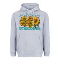 Heather Grey just a girl who loves sunflower Heavyweight Hoodie - texasbilliewilder