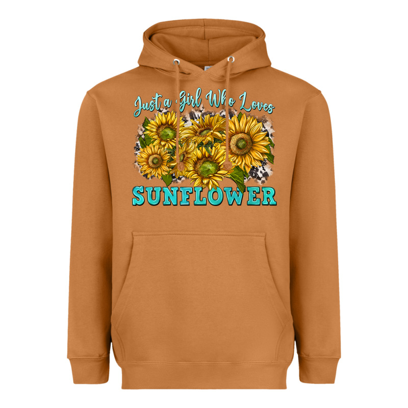 Just A Girl Who Loves Sunflower Heavyweight Hoodie by texasbilliewilder | Teevron