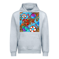 Heather Grey summer with leopard seamless pattern Urban Hoodie - BundleAndBundleShop