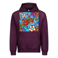 Mauve Wine summer with leopard seamless pattern Urban Hoodie - BundleAndBundleShop