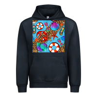 Navy summer with leopard seamless pattern Urban Hoodie - BundleAndBundleShop