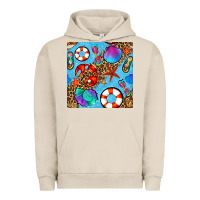 Pigment French Oak summer with leopard seamless pattern Urban Hoodie - BundleAndBundleShop