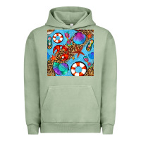 Pigment Oil Green summer with leopard seamless pattern Urban Hoodie - BundleAndBundleShop