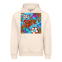 Sandshell summer with leopard seamless pattern Urban Hoodie - BundleAndBundleShop
