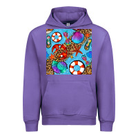 Tulip summer with leopard seamless pattern Urban Hoodie - BundleAndBundleShop