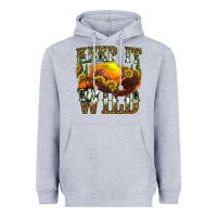 Heather Grey keep it wild western Heavyweight Hoodie - texasbilliewilder