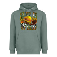 Sage keep it wild western Heavyweight Hoodie - texasbilliewilder