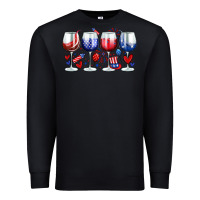 Black American wine glasses Premium Sweatshirt - Zillion Design Studio