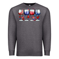 Charcoal Heather American wine glasses Premium Sweatshirt - Zillion Design Studio