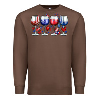 Chestnut American wine glasses Premium Sweatshirt - Zillion Design Studio