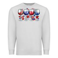 Dove Grey American wine glasses Premium Sweatshirt - Zillion Design Studio