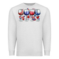 Oatmeal Heather American wine glasses Premium Sweatshirt - Zillion Design Studio