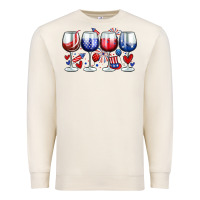 Sandshell American wine glasses Premium Sweatshirt - Zillion Design Studio