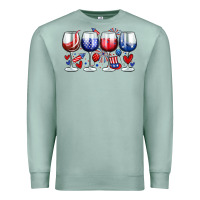 Seafoam American wine glasses Premium Sweatshirt - Zillion Design Studio
