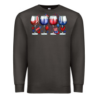 Smoke American wine glasses Premium Sweatshirt - Zillion Design Studio
