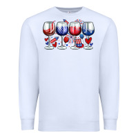 White American wine glasses Premium Sweatshirt - Zillion Design Studio
