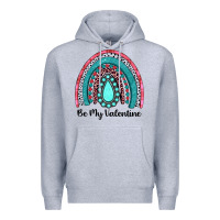 Heather Grey be my valentine gemstone rainbow Premium Hoodie - JahusDesignShop