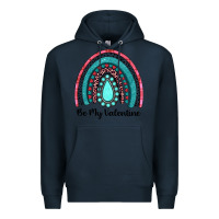 Navy be my valentine gemstone rainbow Premium Hoodie - JahusDesignShop