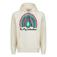 Oatmeal Heather be my valentine gemstone rainbow Premium Hoodie - JahusDesignShop