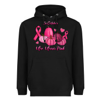 Black In October We Wear Pink Pumpkins Heavyweight Hoodie - RanaPortraitStore