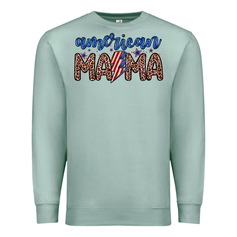 American Mama Premium Sweatshirt by Zillion Design Studio | Teevron