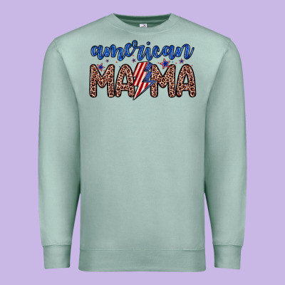 American Mama Premium Sweatshirt Designed By Zillion Design Studio