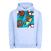 Pigment Grape Ice koala at the pool seamless pattern Urban Hoodie - BundleAndBundleShop