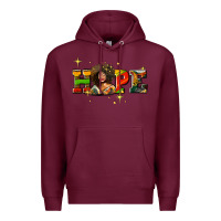 Burgundy hope juneteenth Premium Hoodie - AdoDesignShop