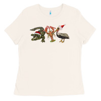 Bone Christmas alligator pelican crawfish Ladies Tee - BarkalooDesign