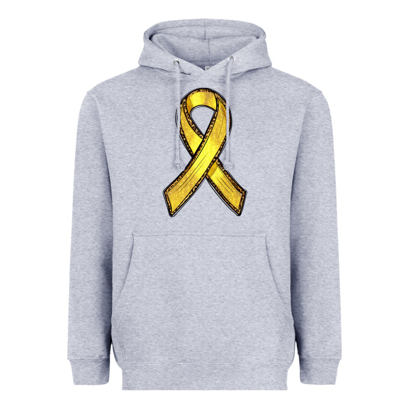 Gold Cancer Ribbon Heavyweight Hoodie by RanaPortraitStore | Teevron