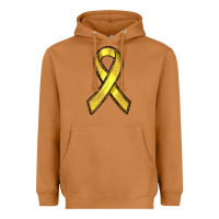 Meerkat Gold Cancer ribbon Heavyweight Hoodie - RanaPortraitStore