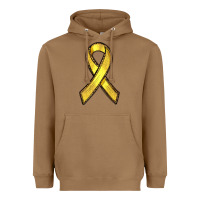 Toasted Coconut Gold Cancer ribbon Heavyweight Hoodie - RanaPortraitStore