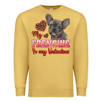 Antique Gold my frenchie is my valentine Premium Sweatshirt - RanaPortraitStore
